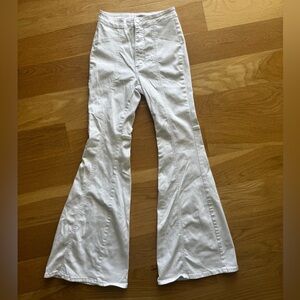 Jealous Tomato White Flare Pants stretchy medium